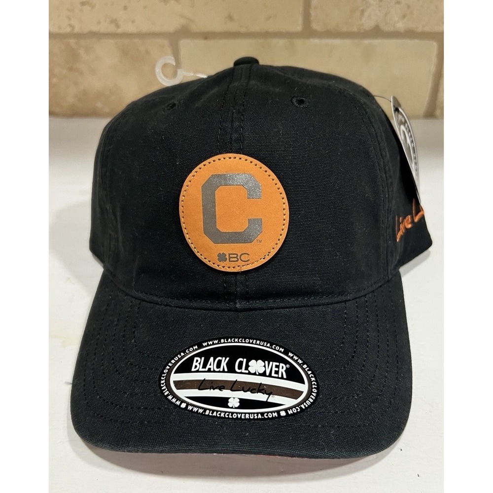 New Black Clover Clemson Tigers Soul Black Plaid Adjustable Hat Patch